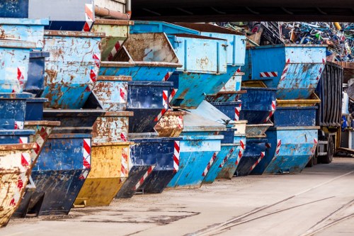 Professional rubbish removal team at work in North London