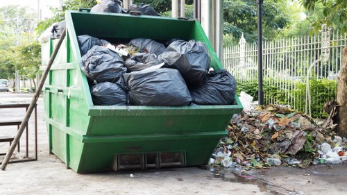 Recycling and donation during garage clearance